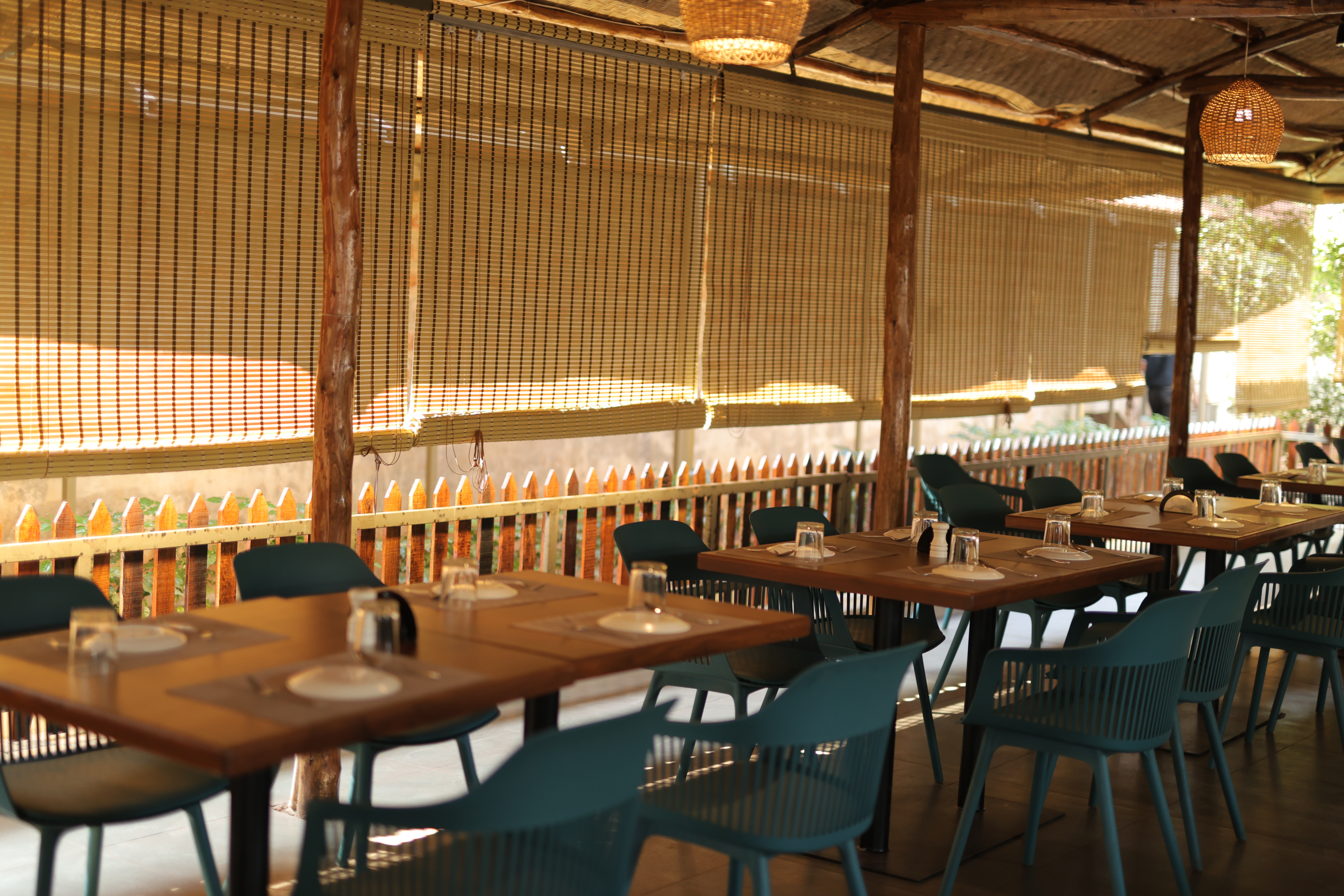 Outdoor dining area at Jatra Countryside restaurant